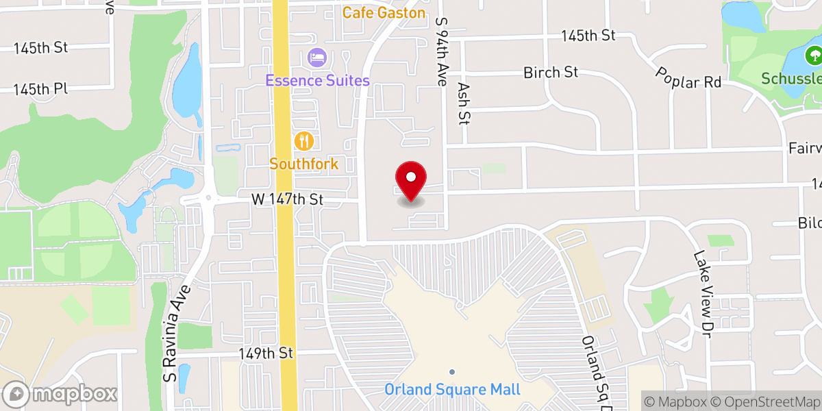 Map showing location of Christ Evangelical Lutheran Church