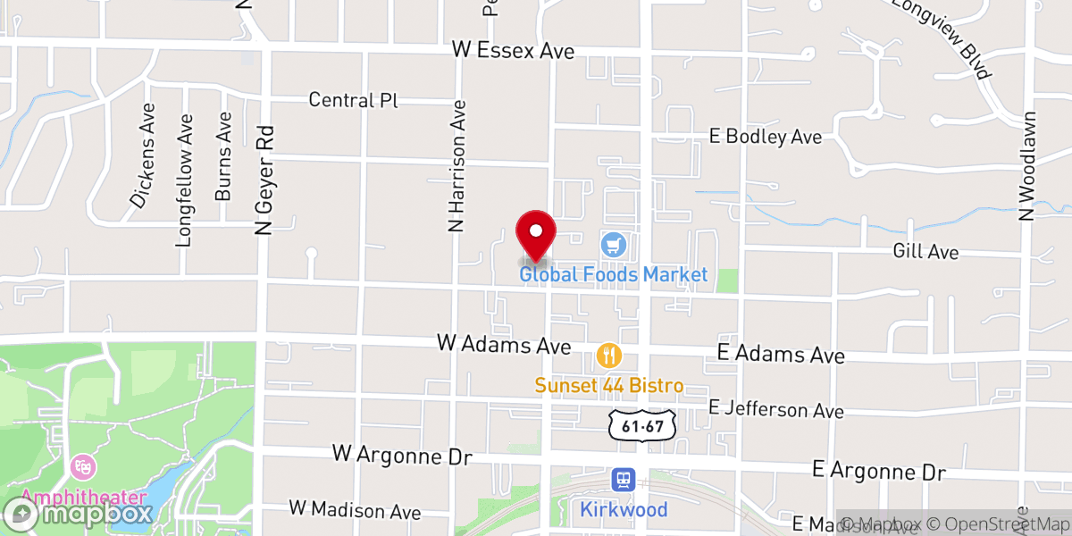 Map showing location of Kirkwood Christian Science Church