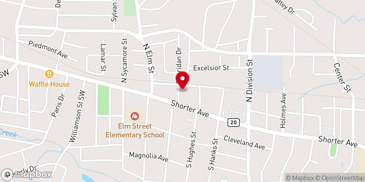 Map showing location of Grace City Church