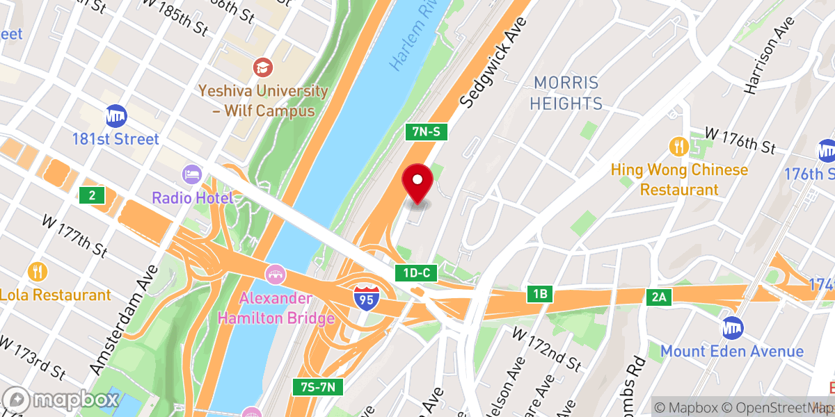 Map showing location of The Birthplace of Hip Hop