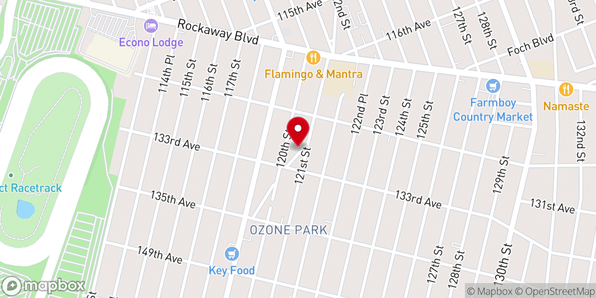 Map showing location of Bethany House of Worship