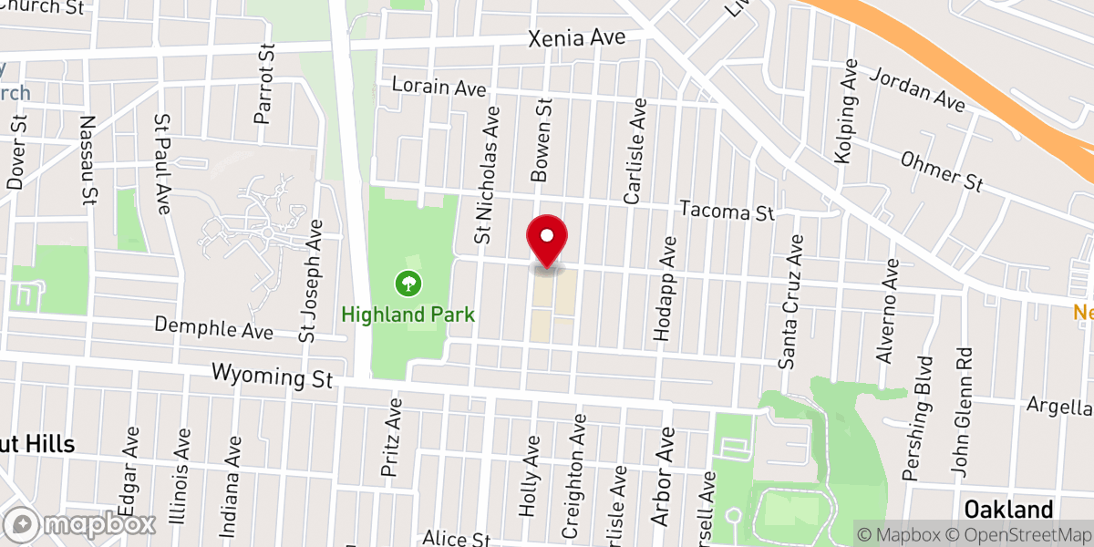 Map showing location of St Anthony Catholic Church