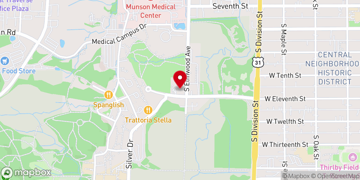 Map showing location of Watershed Church