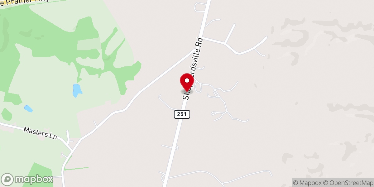 Map showing location of Church of God of Prophecy