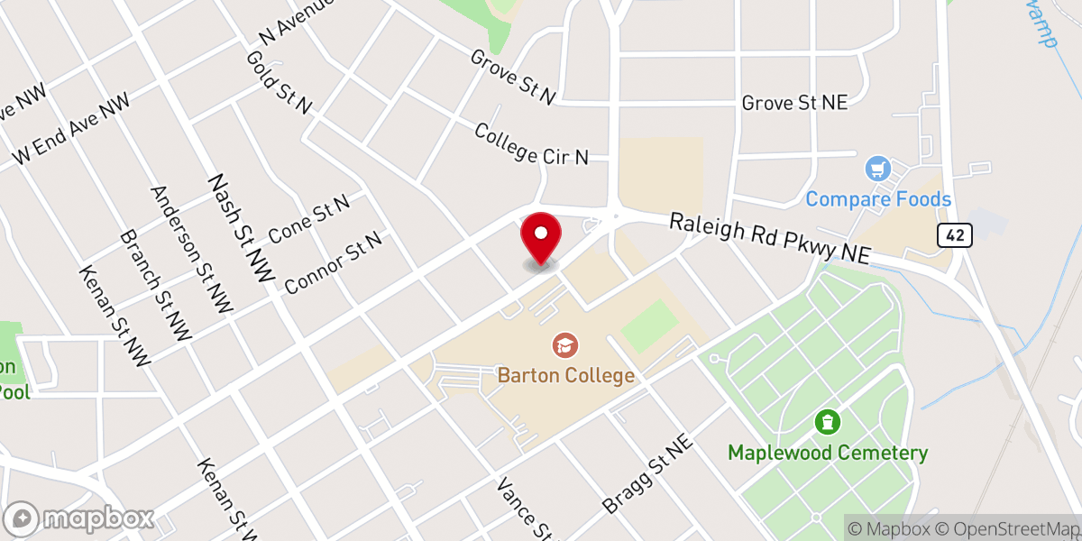 Map showing location of Harmony Free Will Baptist Church