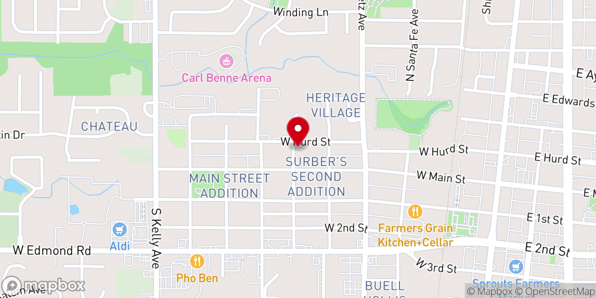 Map showing location of Edmond Grace Fellowship