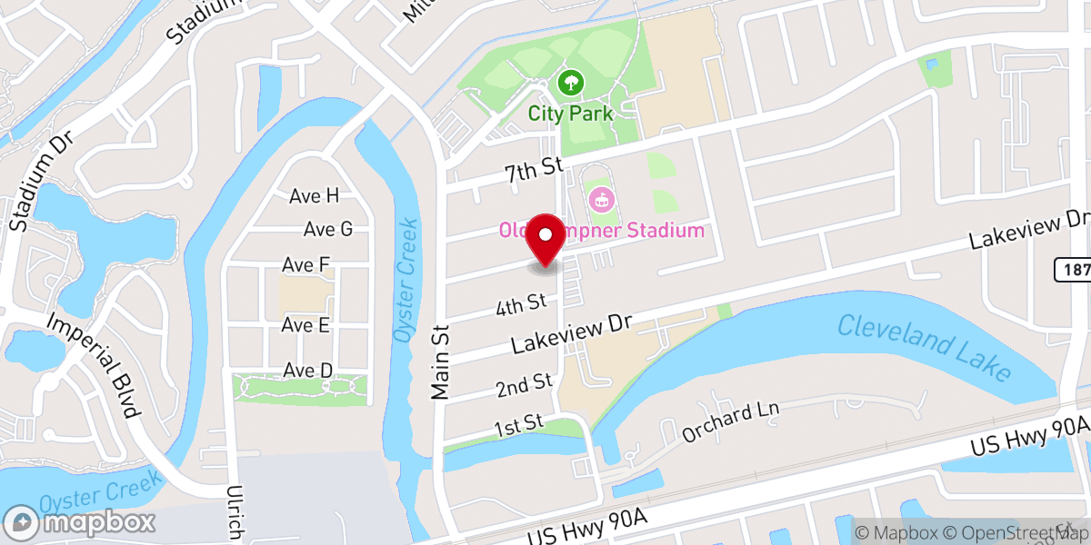 Map showing location of Manantial Baptist Church