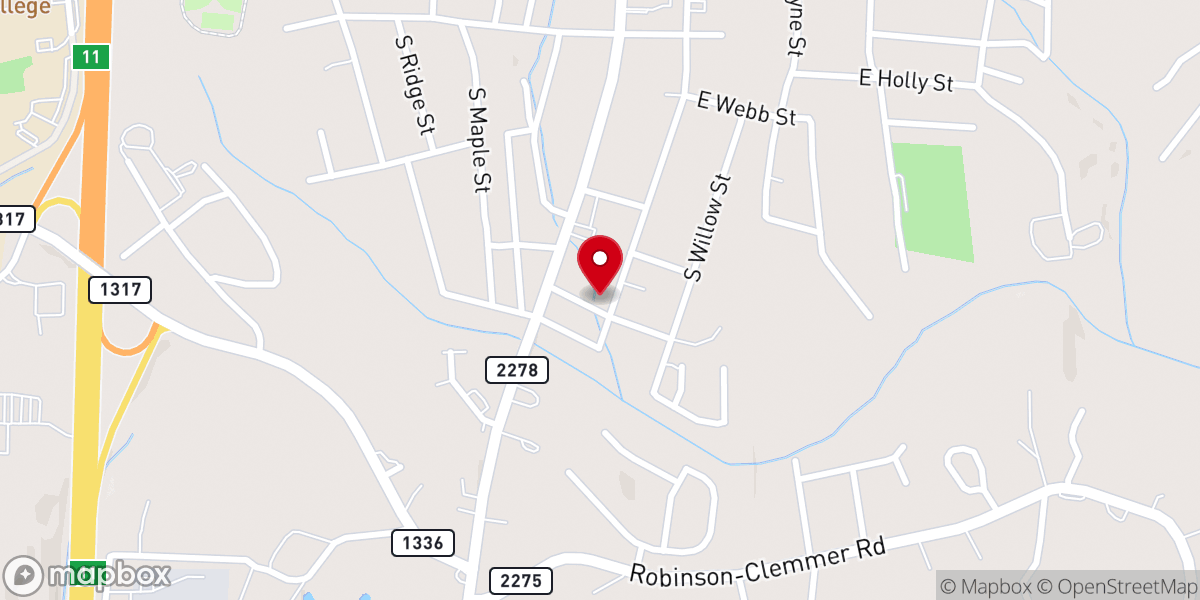 Map showing location of Open Bible Assembly Inc