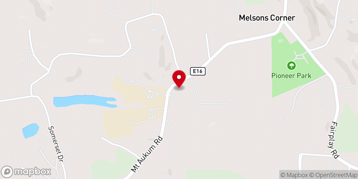 Map showing location of Pioneer Bible Church