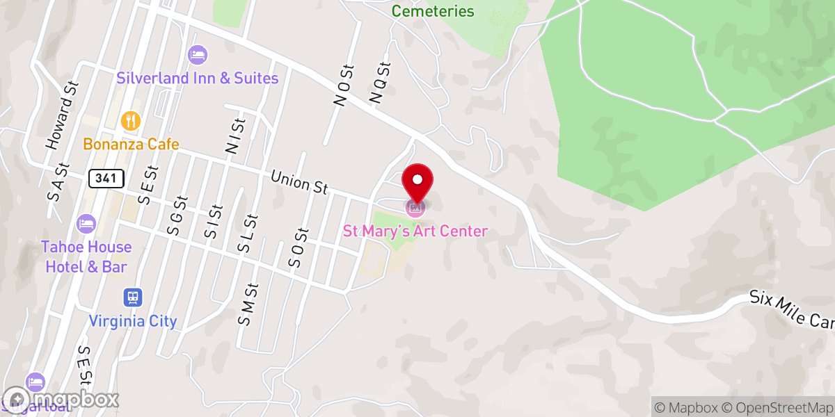 Map showing location of St Mary's Art Center