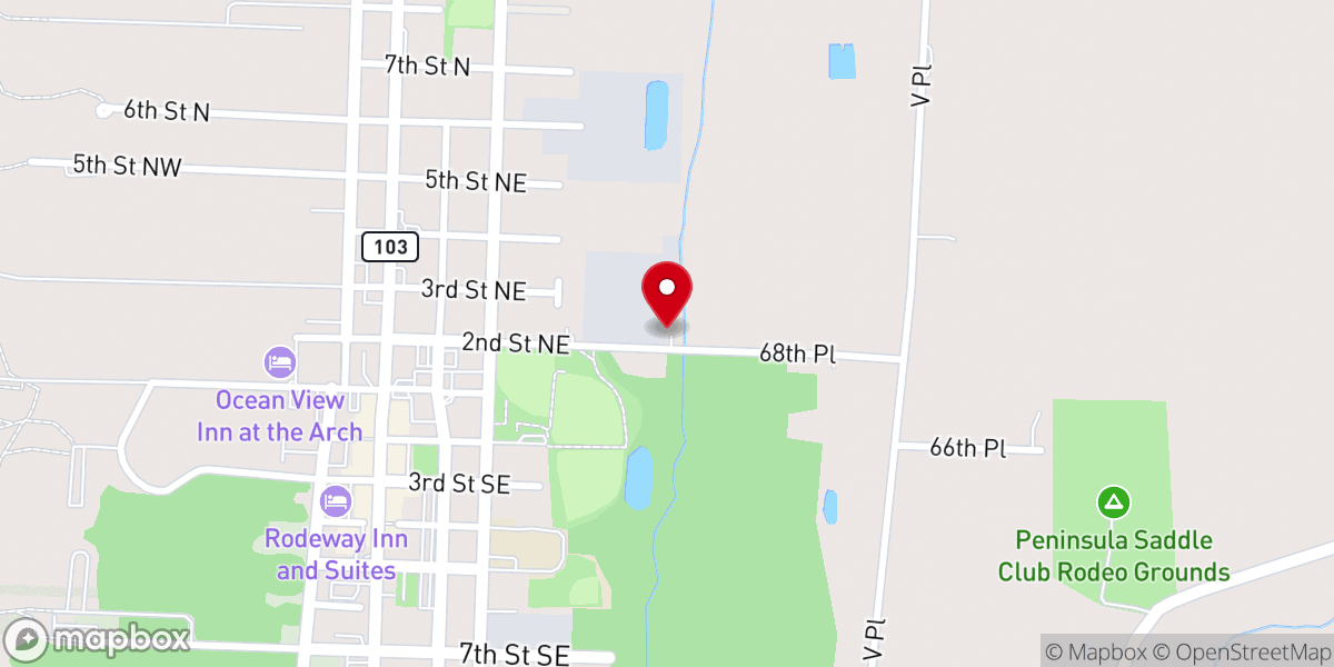 Map showing location of South Pacific County Humane Society