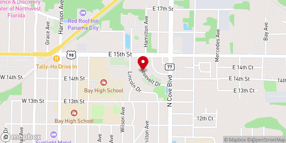 Map showing location of Saint Dominic Roman Catholic Church