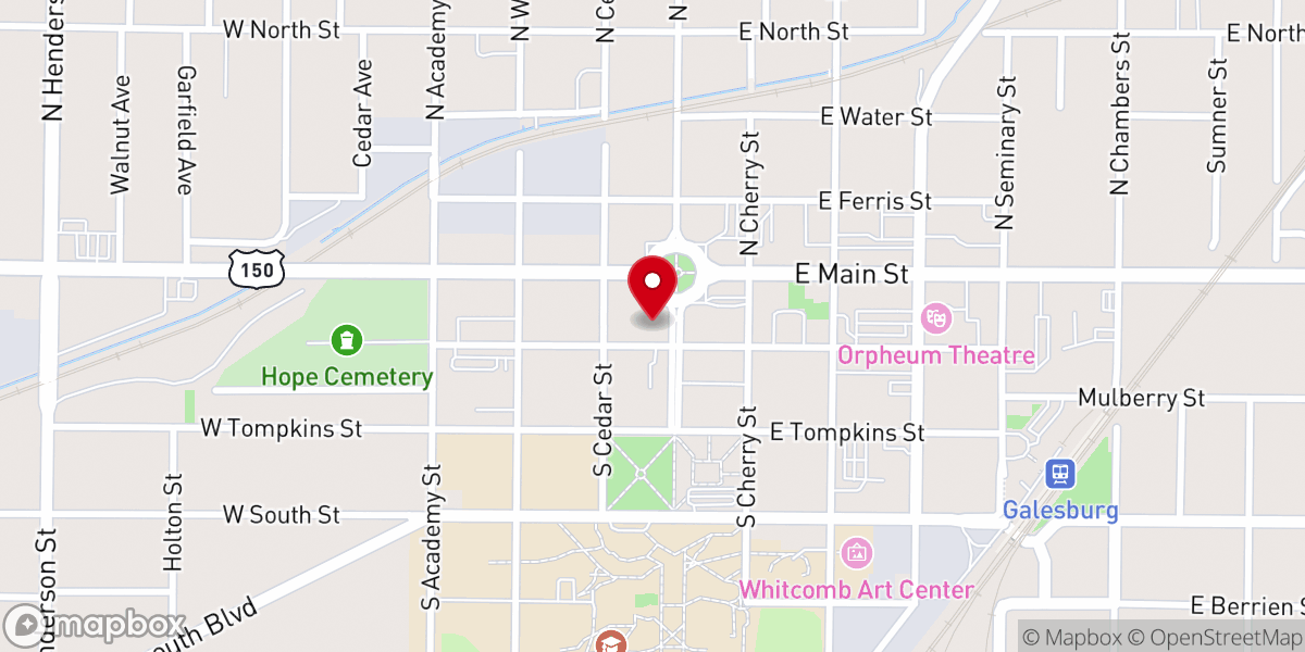 Map showing location of The Rock Apostolic Community Church