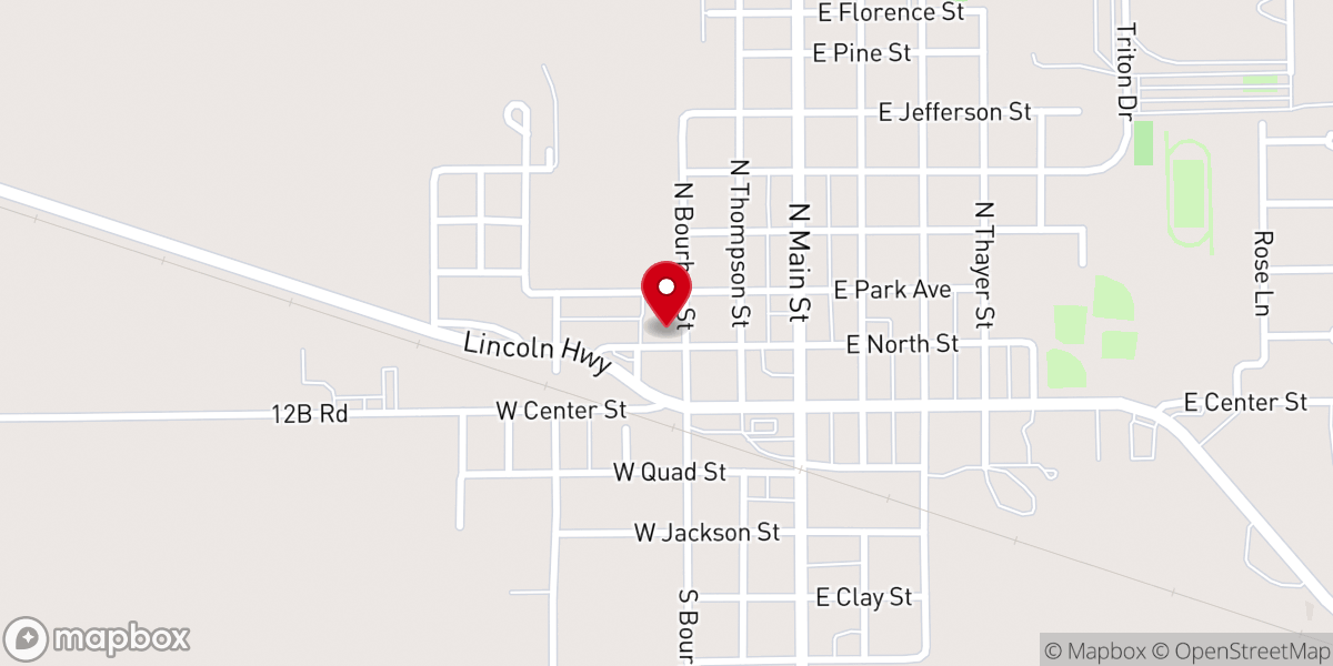 Map showing location of Pentecostals of Bourbon