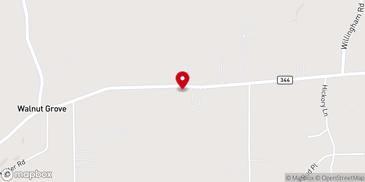 Map showing location of 1876 Chapel at Walnut Grove