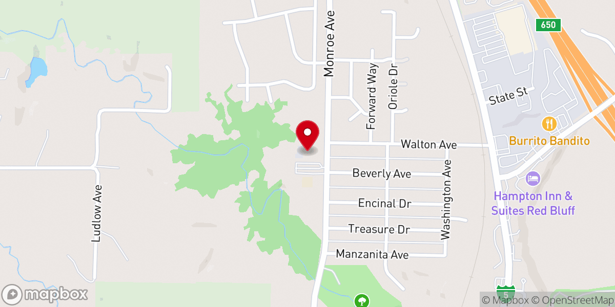 Map showing location of Sacred Heart Parish Office