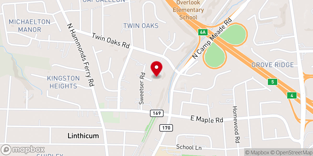 Map showing location of St. Mary & St. Athanasius Coptic Orthodox Church