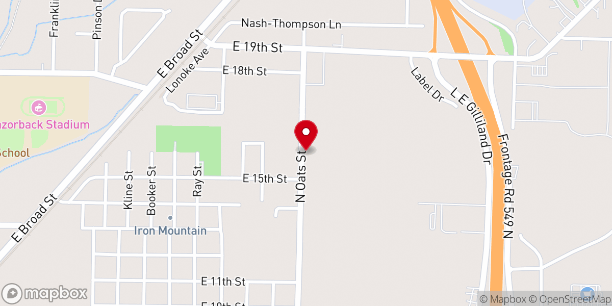 Map showing location of Iron Mountain Tabernacle