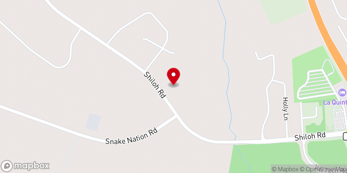 Map showing location of Charity Baptist Church