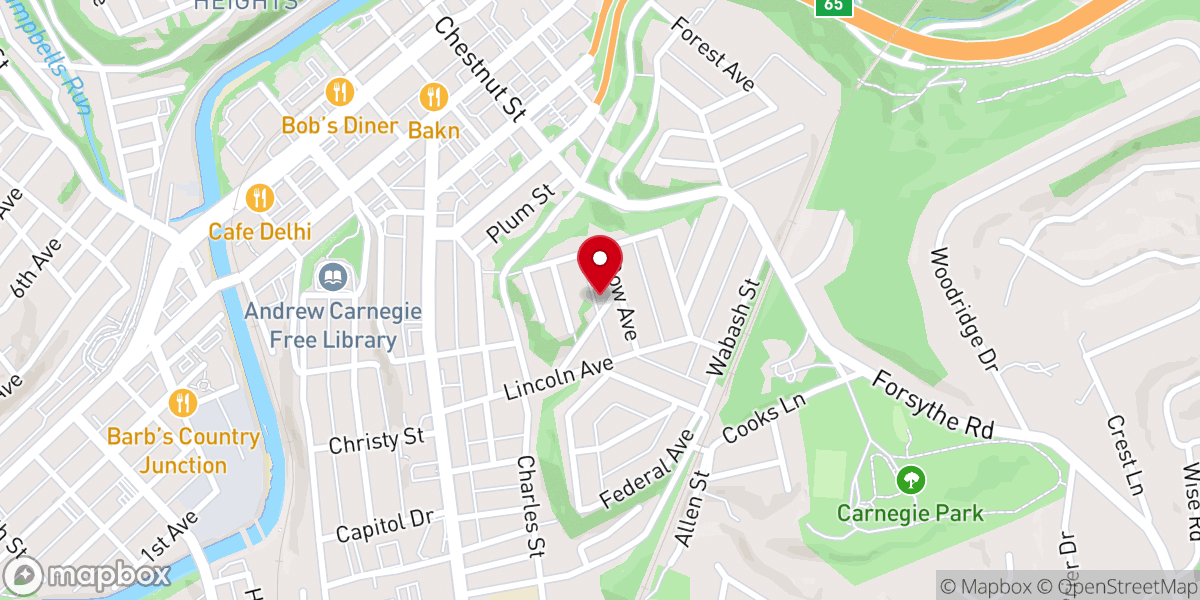 Map showing location of Carnegie Primitive Methodist