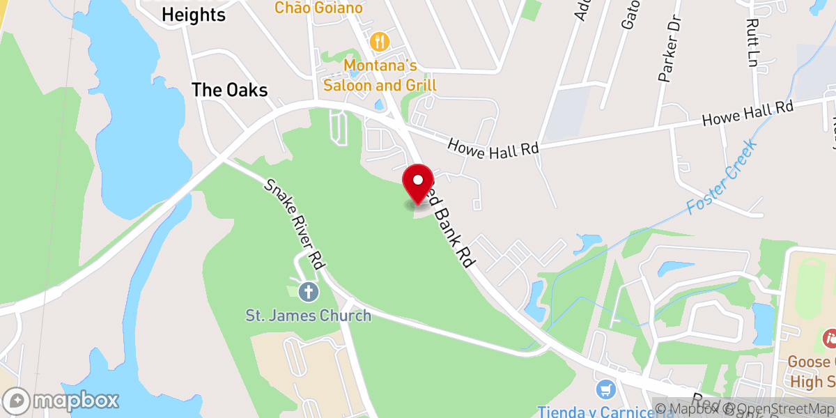 Map showing location of Heritage Baptist Church