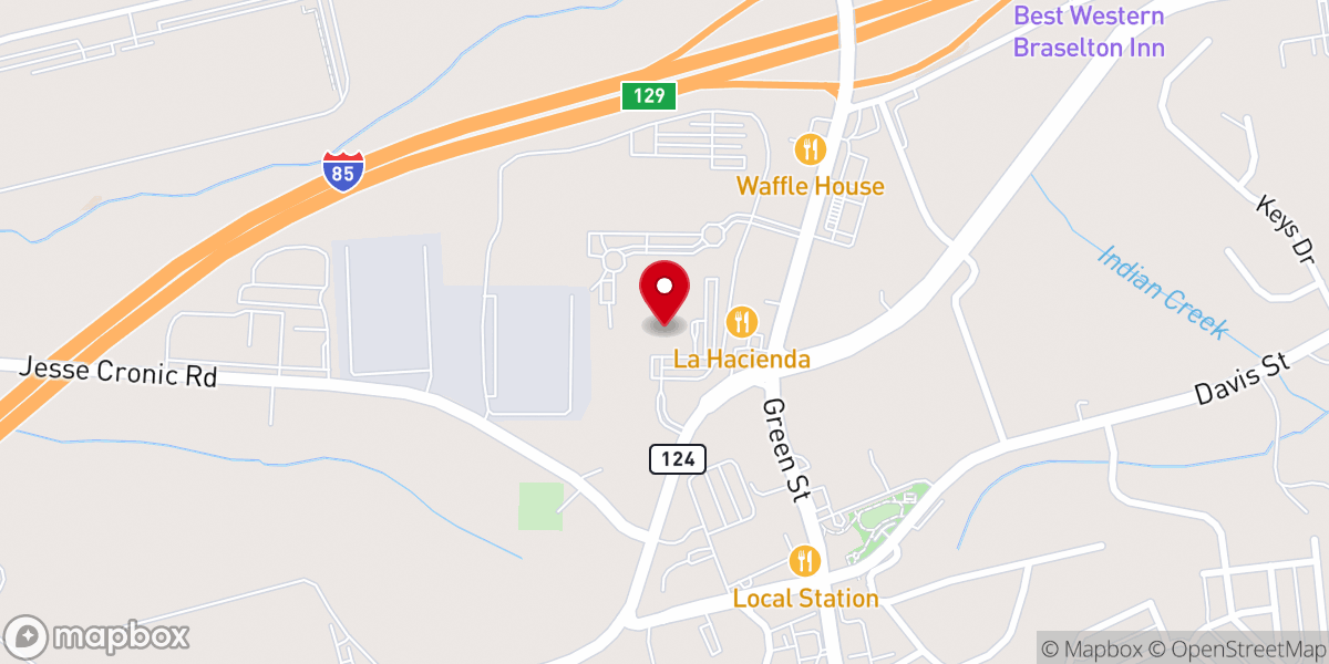 Map showing location of Free Chapel | Braselton Campus