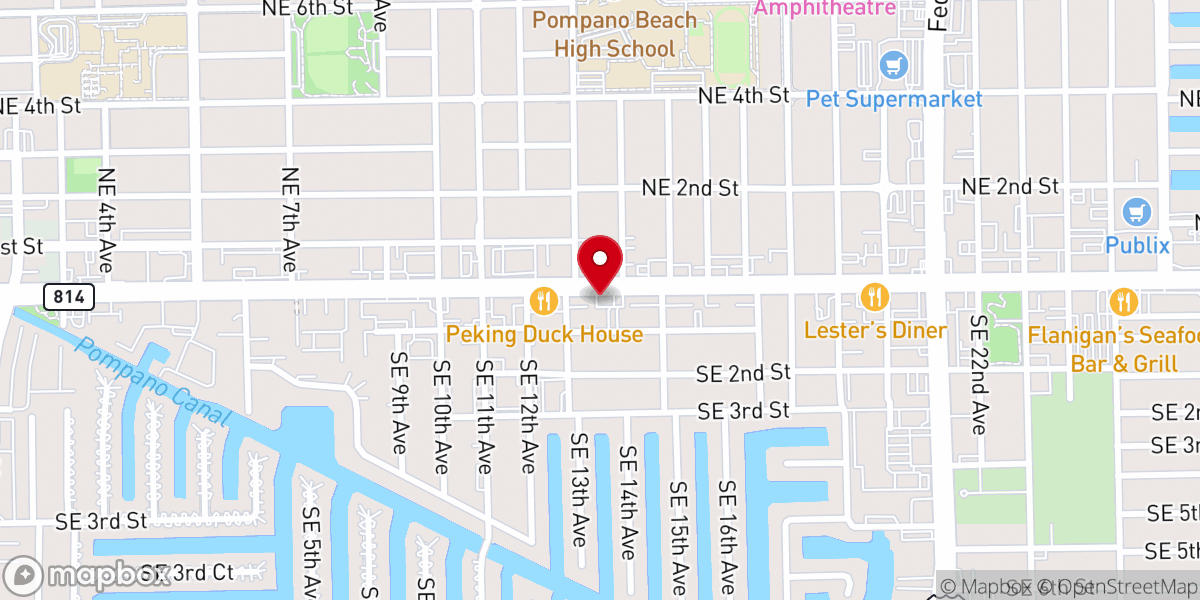 Map showing location of Pompano Beach Christadelphians