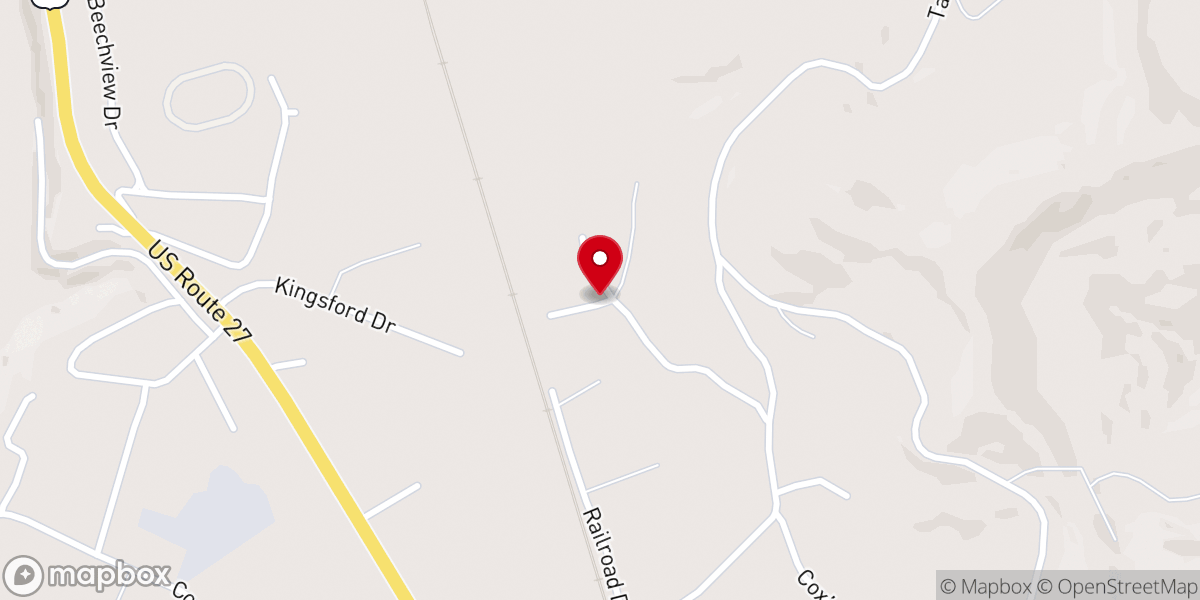 Map showing location of Church Of GOD OF Tateville