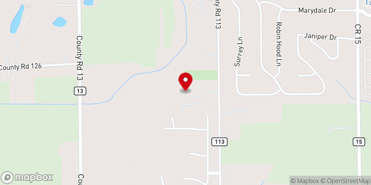 Map showing location of Creekside Church of the Brethren
