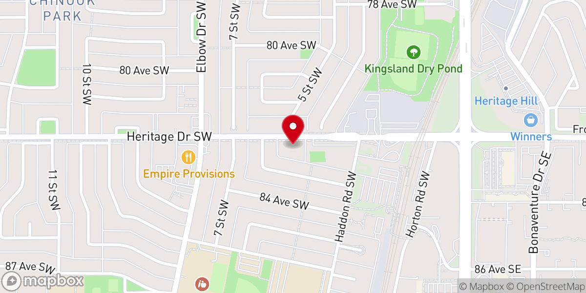Map showing location of St. Andrew's Presbyterian Church