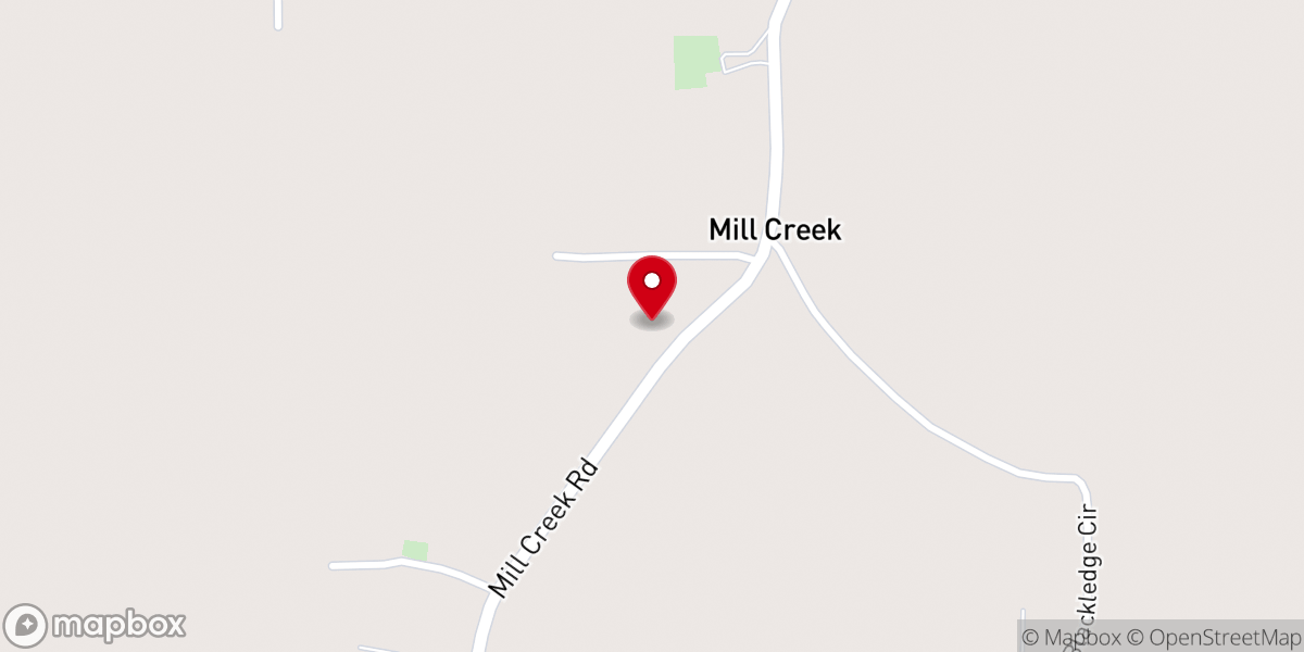 Map showing location of Mill Creek Church of God