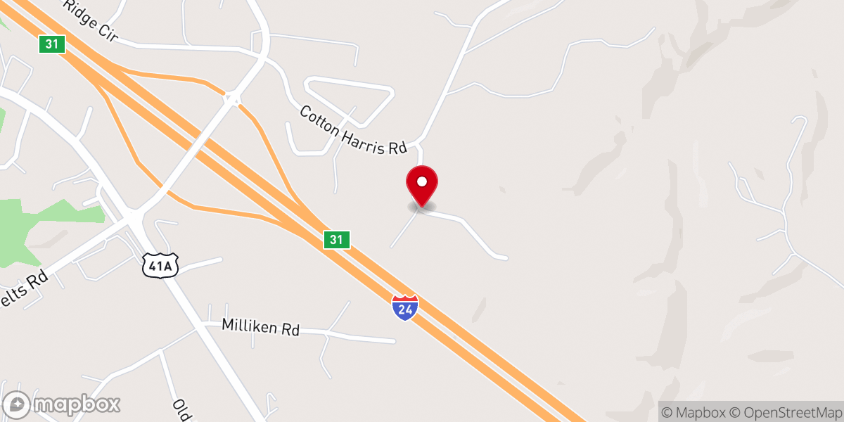 Map showing location of Cotton Wood Chapel