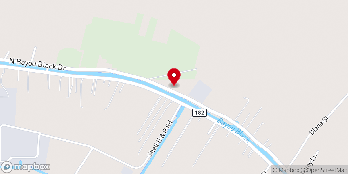 Map showing location of Gibson Church of Christ