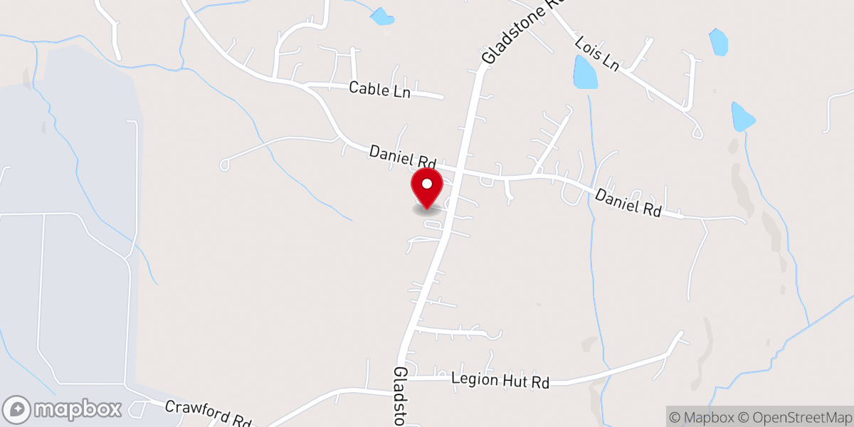 Map showing location of Community Baptist Church