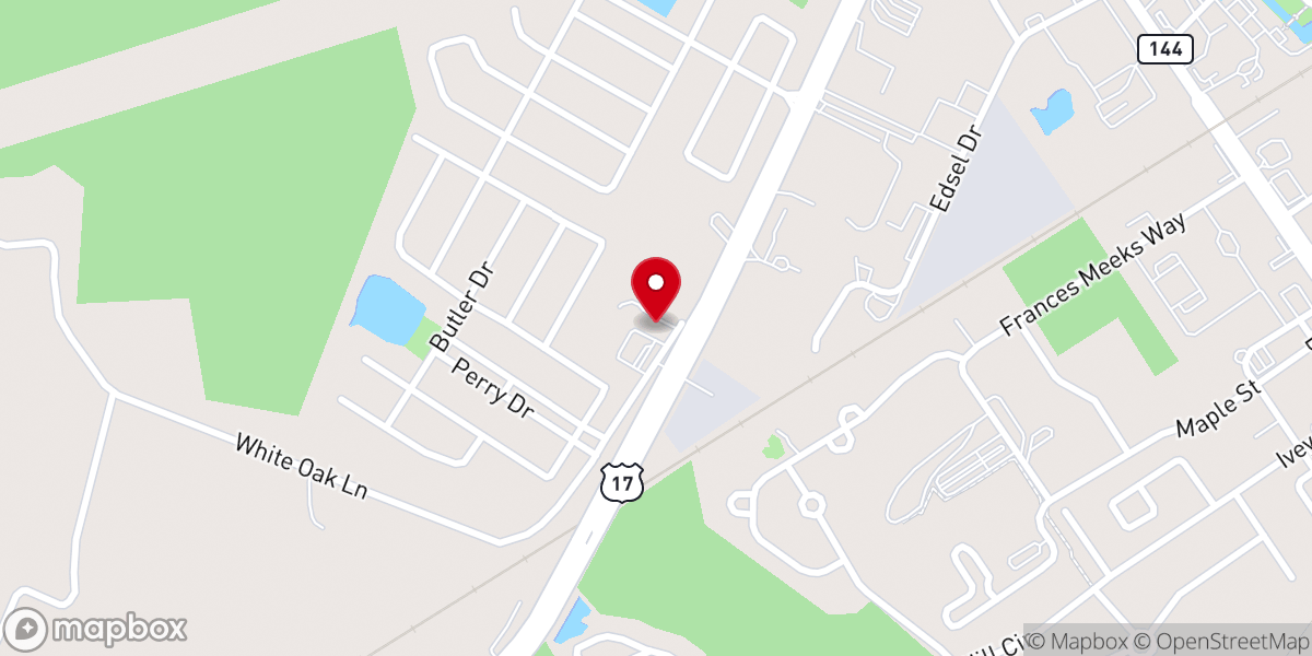 Map showing location of Zion Baptist Church