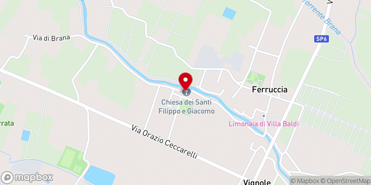 Map showing location of SS Filippo e Giacomo