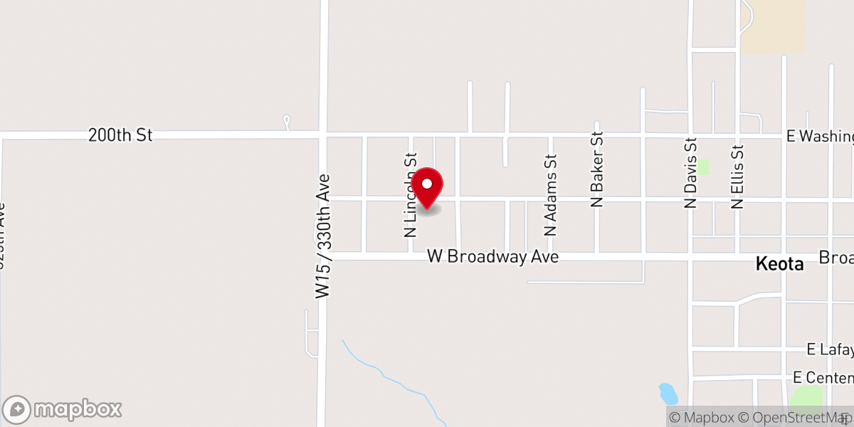 Map showing location of Holy Trinity Catholic Church