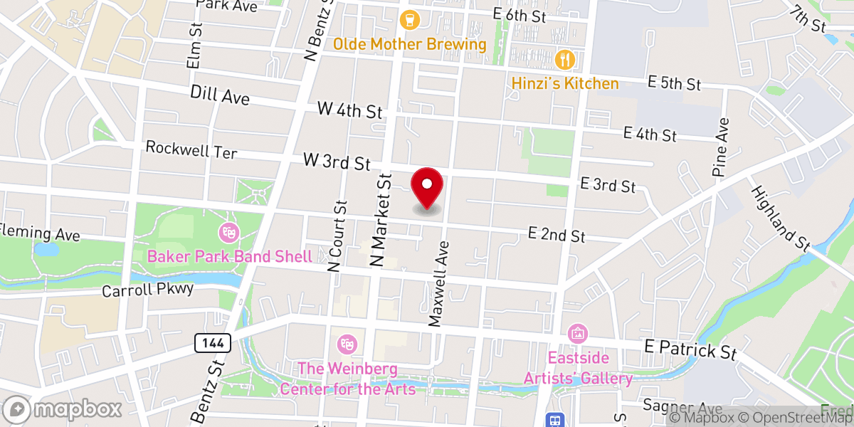 Map showing location of Grace United Church of Christ