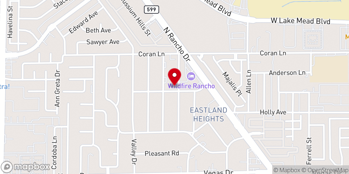 Map showing location of Church of God Family Worship Center