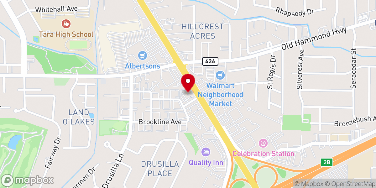 Map showing location of Scientology Mission of Baton Rouge