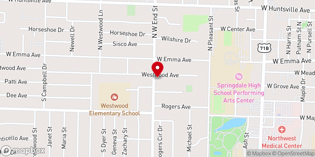 Map showing location of Family Baptist Church