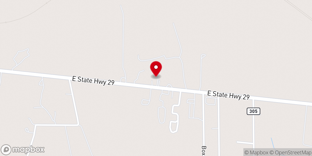 Map showing location of Burnet Primitive Baptist Church