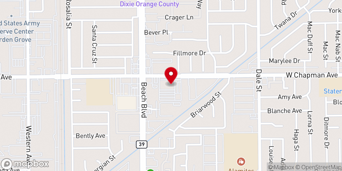 Map showing location of Saint Polycarp Catholic Church