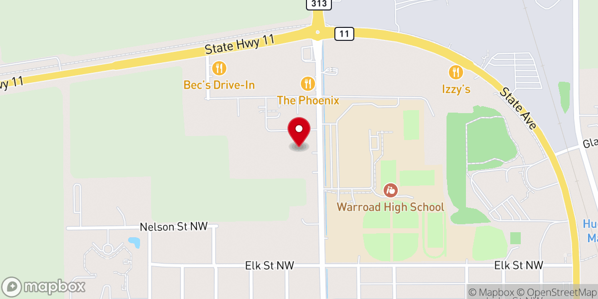 Map showing location of St Mary's Catholic Church