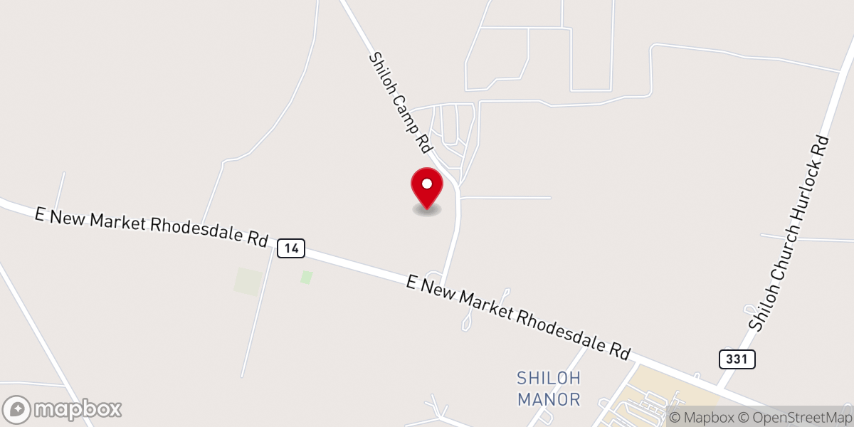 Map showing location of Shiloh Camp & Retreats
