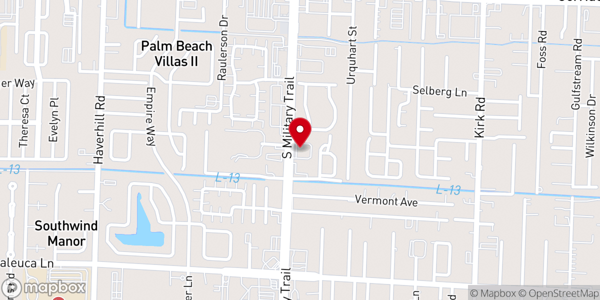 Map showing location of Palm Springs Seventh-day Adventist Church FL