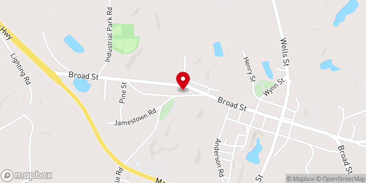 Map showing location of Kingsville Baptist Church