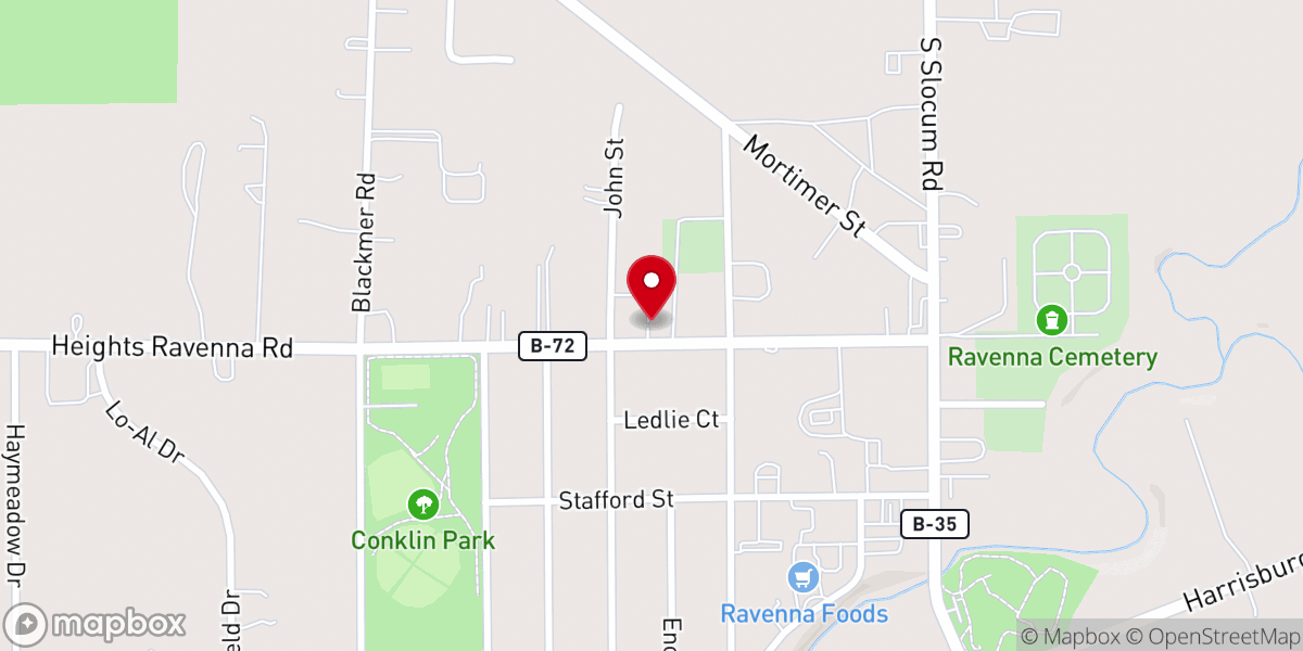 Map showing location of St Catherine's Catholic Church