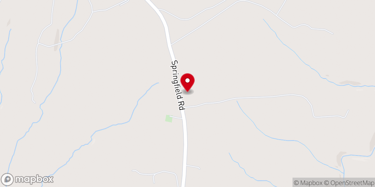 Map showing location of Springfield Baptist Church