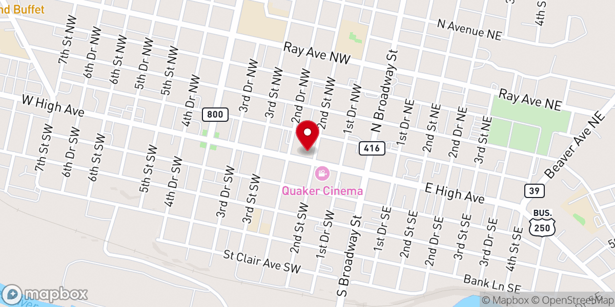 Map showing location of First United Methodist Church